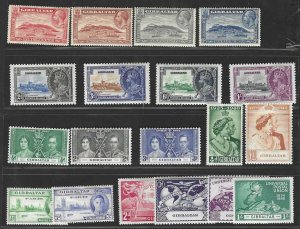 GIBRALTAR 1931-1949 S.G. 110-113, 118-120, 132-139 LIGHT HINGE & NEVER HINGED VF