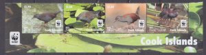 2014 Cook Islands 1997-2000strip WWF / Birds 10,00 €