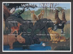 Nicaragua 2209 Animals Souvenir Sheet MNH VF