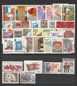 19282 Flags of the World Topical & Commemorative Used Stamps-