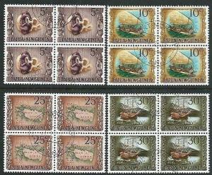 PAPUA NEW GUINEA 1970 Heritage set blocks of 4 fine used...................66508