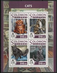 SOLOMON ISLANDS 2017 CATS  SHEET  MINT NH 
