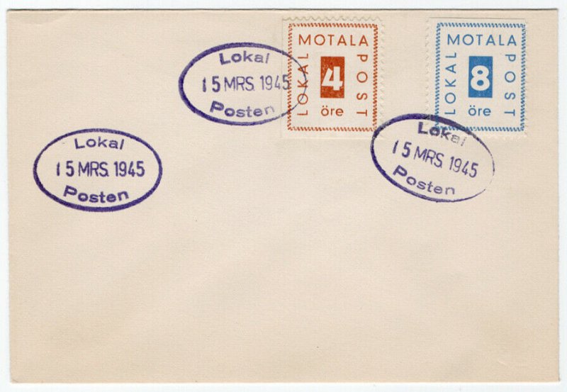 (I.B) Sweden Local Post : Motala 12 Ore (First Day Cover)