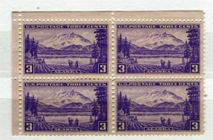 USA; 1937 early Territorial issue fine MINT MNH unmounted 3c. BLOCK of 4