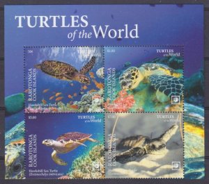 2020 Cook Islands - Rarotonga 128-131VB+Tab Reptiles - Turtles 20,00 €