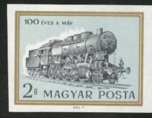 HUNGARY Scott 1912 MH* 1968 Locomotive imperforate CV$8