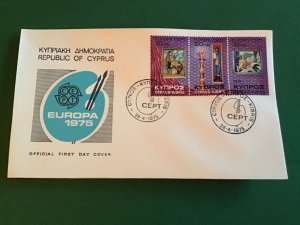 Cyprus First Day Cover Europa Cept 1975 Stamp Cover R43097