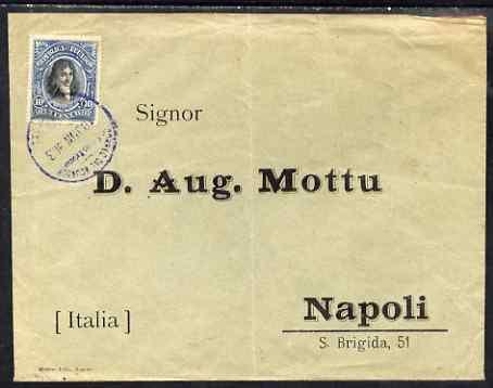 Ecuador 1903 printed cover to Italy bearing 10c Mejia bac...