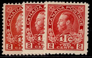 CANADA GV SG231-233, 1916 complete set, NH MINT. Cat £175.