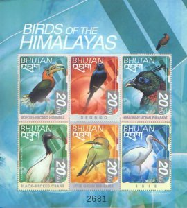 Birds of the Himalayas,  S/S 6,  (BHUT1265