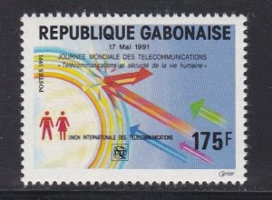 Gabon # 706, World Communications Day, Mint NH, 1/2 Cat..