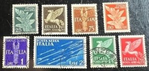 Italy Scott# C12-C19 Used VF Set of 8 Cat $4.90