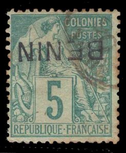 MOMEN: FRENCH COLONIES BENIN SC #4b INVERTED OVPT USED LOT #65863