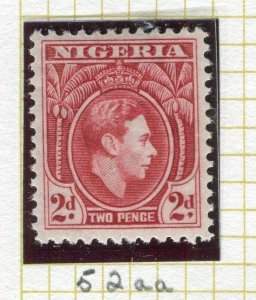 NIGERIA; 1938 early GVI issue fine Mint hinged Shade of 2d. value