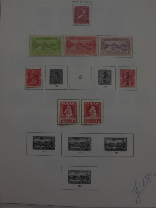 NEW ZEALAND : Beautiful all Mint collection on album pages. SG Catalog £2,936.00