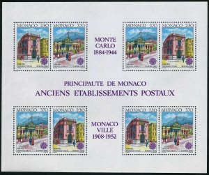 Monaco 1717a,MNH.Michel 1961C-1962C Bl.47. EUROPE CEPT-1990.Post Offices.