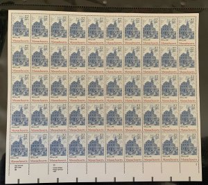 Scott 2341 22¢ Massachusetts Constitution Stamp Sheet MNH Full Sheet, 1987