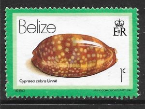 Belize 471: 1c Measled Cowrie (Cypraea zebra), used, VF