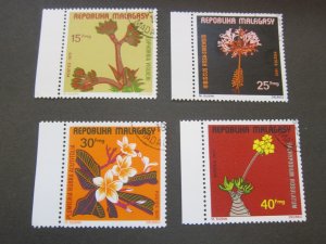 Madagascar 1975 Sc 527-30 flower CTO FU
