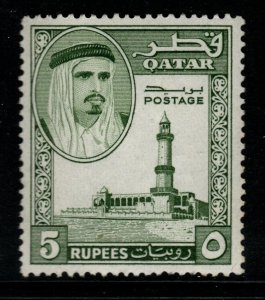 QATAR SG36 1961 5r BRONZE-GREEN MNH