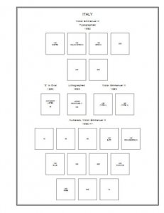 PRINTED ITALY [CLASS.] 1862-1942 STAMP ALBUM PAGES (55 pages)