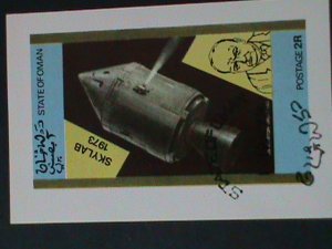 ​OMAN-1973- THE SKYLAB-CENTENARY OF WINSTAON CHURCHILL CTO-S/S-IMPERF VF