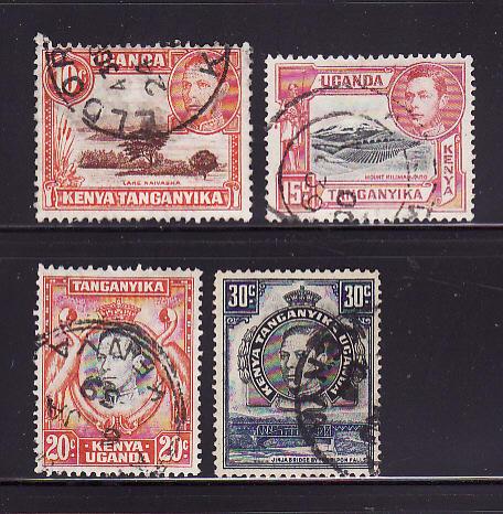 Kenya, Uganda, Tanzania 69, 72b, 74, 76 U King George VI