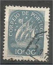 PORTUGAL, 1943, used 10e, Ancient Sailing, Scott 628