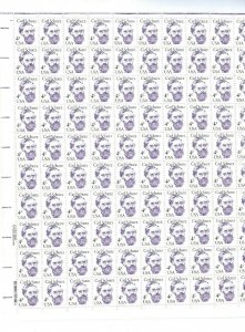 1847 Carl Schurz FULL MINT SHEET MNH