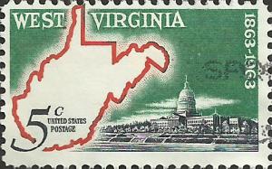 # 1232 USED WEST VIRGINIA STATEHOOD 100TH ANNIV.    