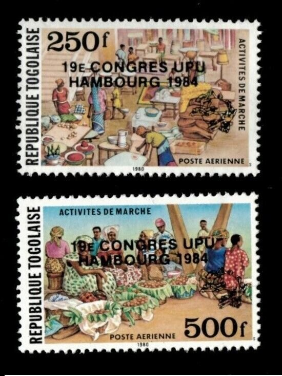 Togo 1984 - Market Activities, UPU Congress OVPT - Set of 2 - Scott C486-7 - MNH