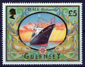 Guernsey 663 MNH Royal Yacht Britannia Gold Foil Ships ZAYIX 0524S0097