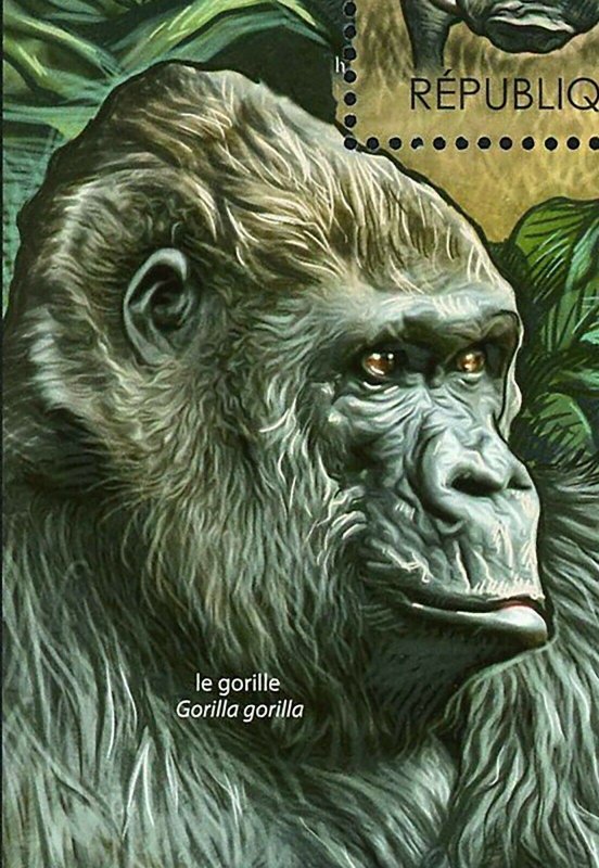 African Mammals Stamp Gorilla Leopard Panthera Pardus S/S MNH #4136 / Bl.635 