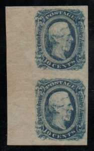 USA #Confederate 12 VF/XF OG NH, Pair, usual dry gum, large margins, Nice!