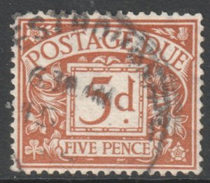 GB Scott J15 - SG D16, 1924 Block Cypher 5d Postage Due used