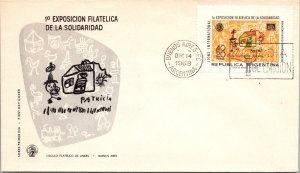 Argentina 1968 FDC 1st Philatelic Exhibition Of Solidarity - Buenos Aires - J66