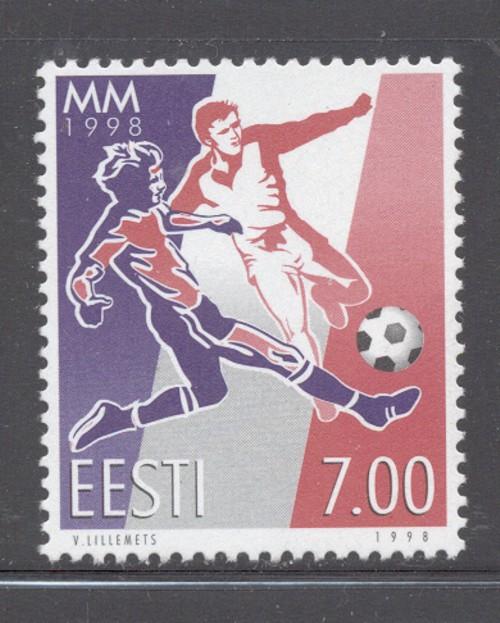 Estonia Sc 341 1998 World Cup Soccer stamp set mint NH