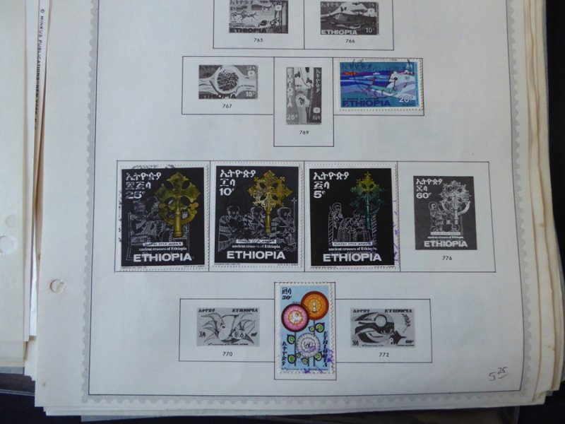 Ethiopia 1966-1993 Stamp Collection on Album Pages