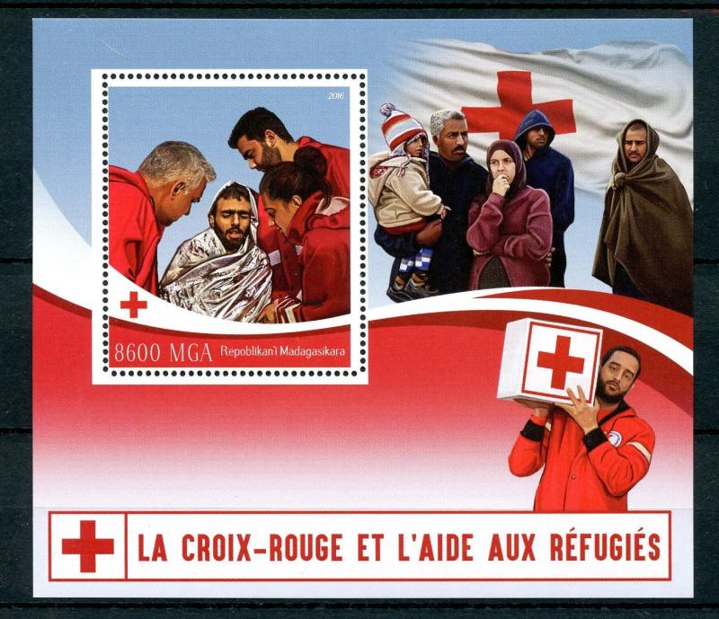 Madagascar 2016 MNH Red Cross & Aid to Refugees 1v S/S Medical Health Stamps