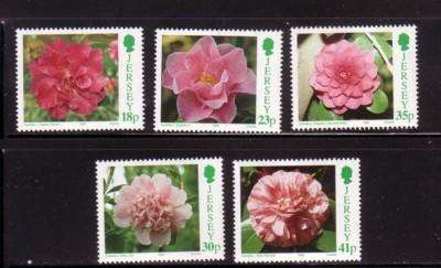 Jersey Sc 703-7 1995 Camelias stamps mint NH