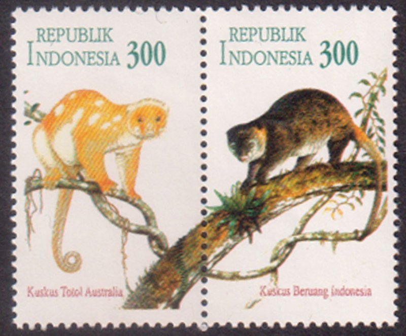 INDONESIA - AUSTRALIA JOINT ISSUE : 1996  CUSCUS ANIMALS - 2V SE-TENANT MNH