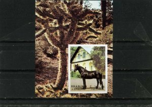 SHARJAH 1972 HORSES S/S MNH