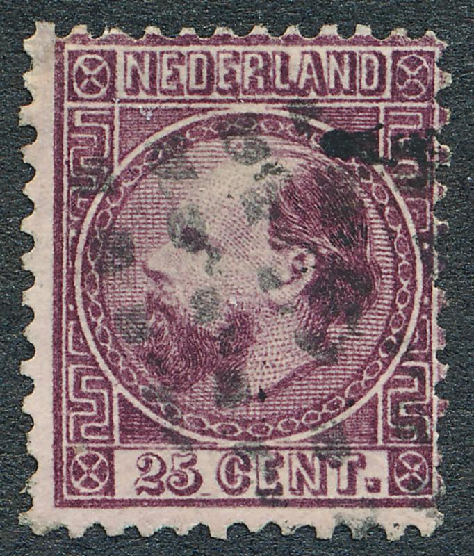 NETHERLANDS 11 USED, FINE 25c DARK VIOLET