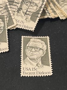 ~~VINTAGE TREASURES ~~ Stamps For Crafting: US Everett Dirksen 15c; 30 Pieces