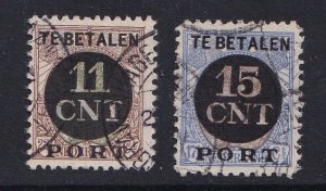 Netherlands  NVPH #PV1-PV2  used  1924 postpakket-verrekenzegels