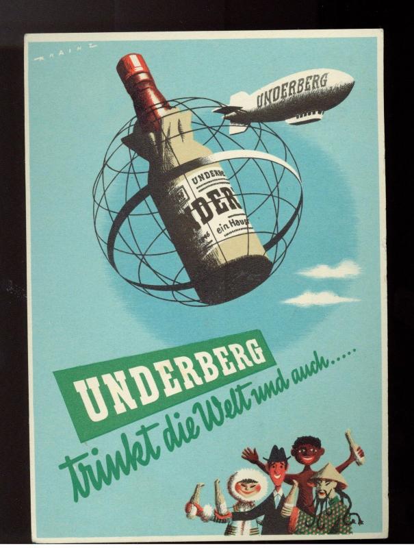 1957 Austria Zeppelin D Lavo Advertising postcard Cover