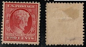 USA #367 MH 2c Lincoln w crease