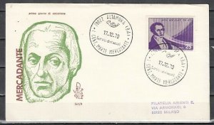 Italy, Scott cat. 1033. Composer S. Mercadante issue. First day cover. ^