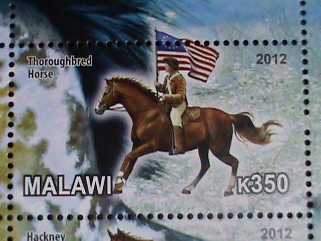 Malawi Stamp:2012-Beautiful Horses MNH Stamp sheet-