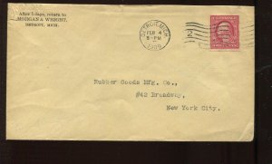 344 Schermack Type III on FEB 4 1909 EARLIEST DOCUMENTED USE Cover LV6467 *EDU*